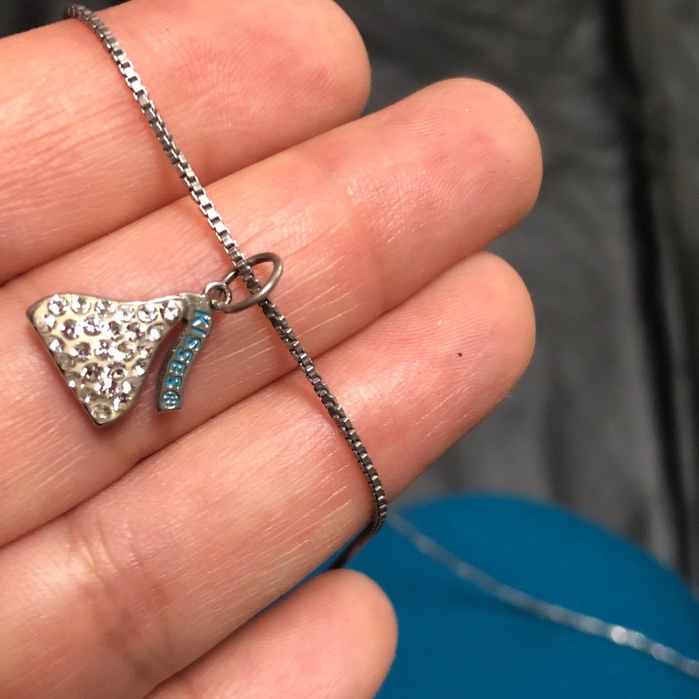 Chocolate kisses candy shaped 16” necklace